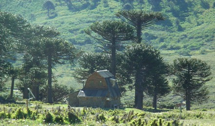 The cabins where we finish our crossing the andes Chile to Argentina on Horseback trail ride